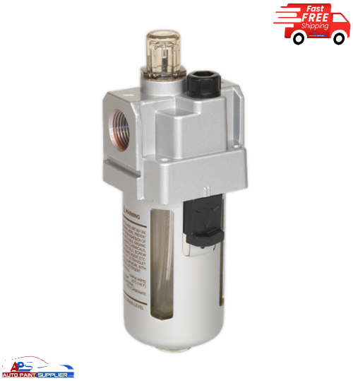 Air Lubricator Die-cast control head with clear polycarbonate bowl